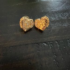 Kirk’s Folly Gold Believe Heart Earrings.